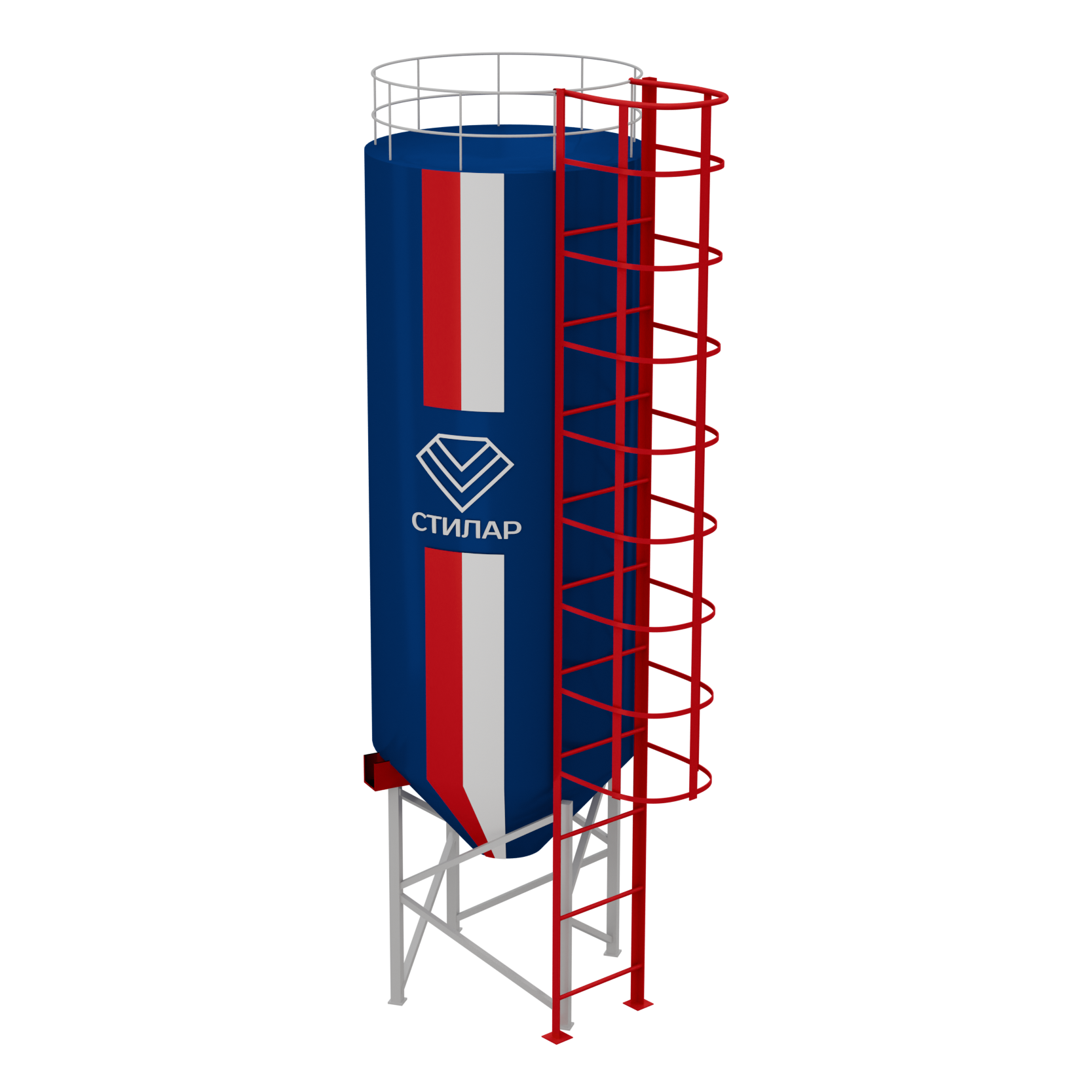 Цельносварный силос для комбикорма 100 м³ от производителя